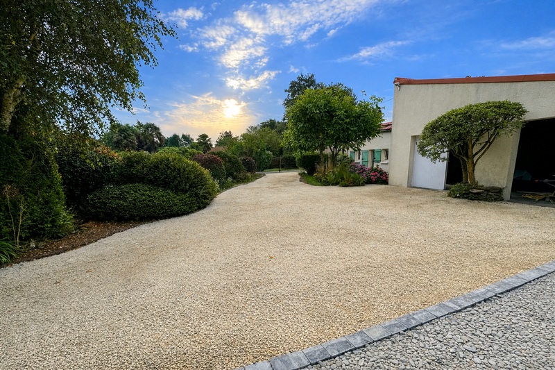 pose de gravier stabilisé